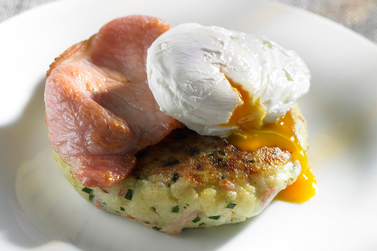 Crispy bacon potato cakes Onken Onken