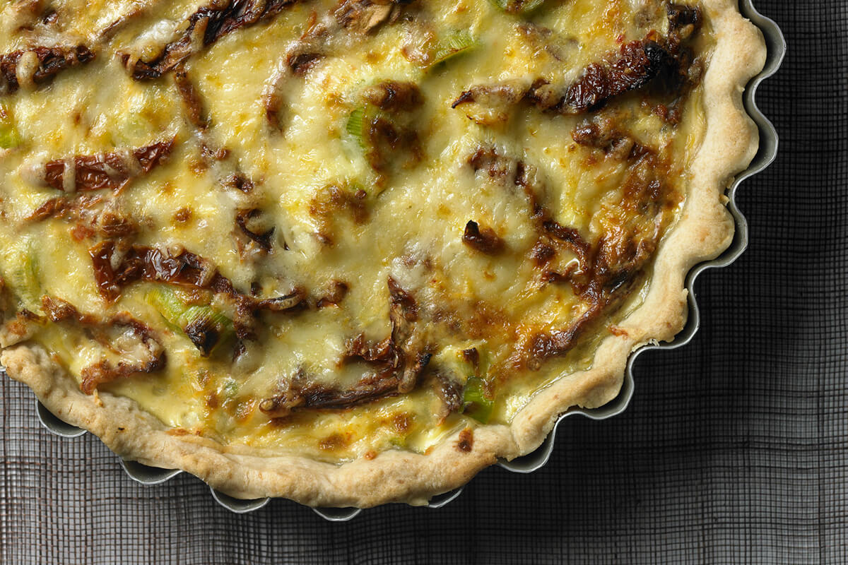 Leek, Sundried Tomato and Gruyere Tart - Onken Onken