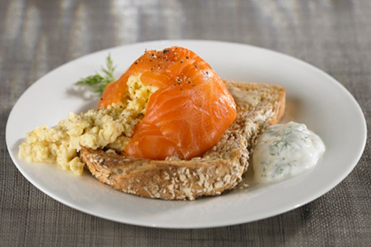 Scrambled Egg and Smoked Trout Timbale - Onken Onken