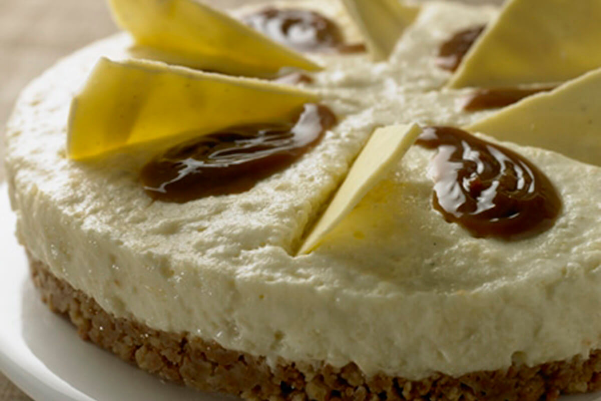 White Chocolate and Caramel Cheesecake - Onken Onken