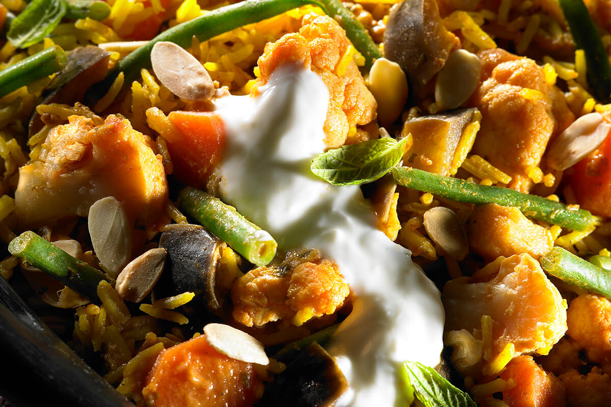 Vegetable Dhansak Biryani Onken Onken