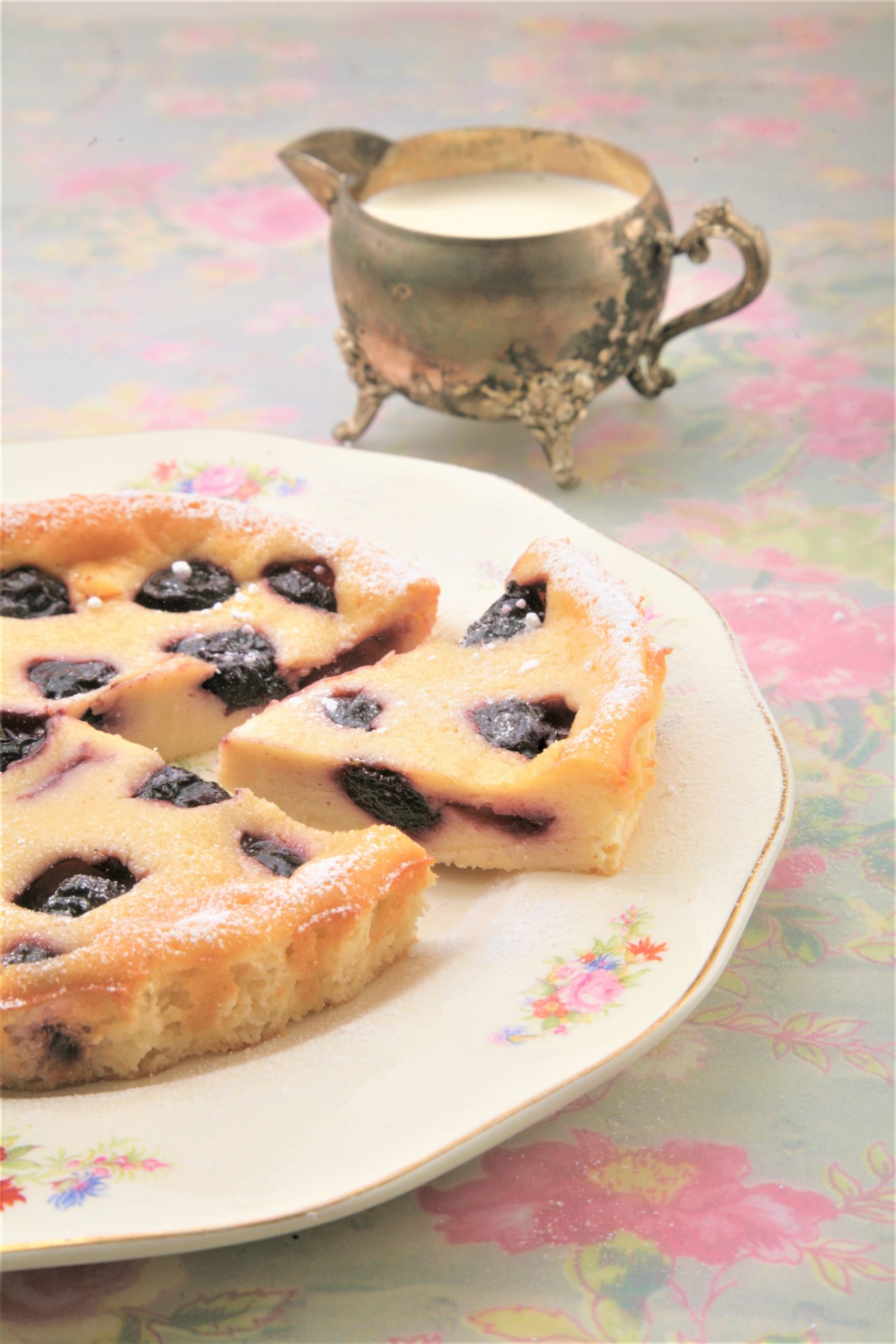 Cherry Clafoutis with Vanilla Cream - Onken Onken