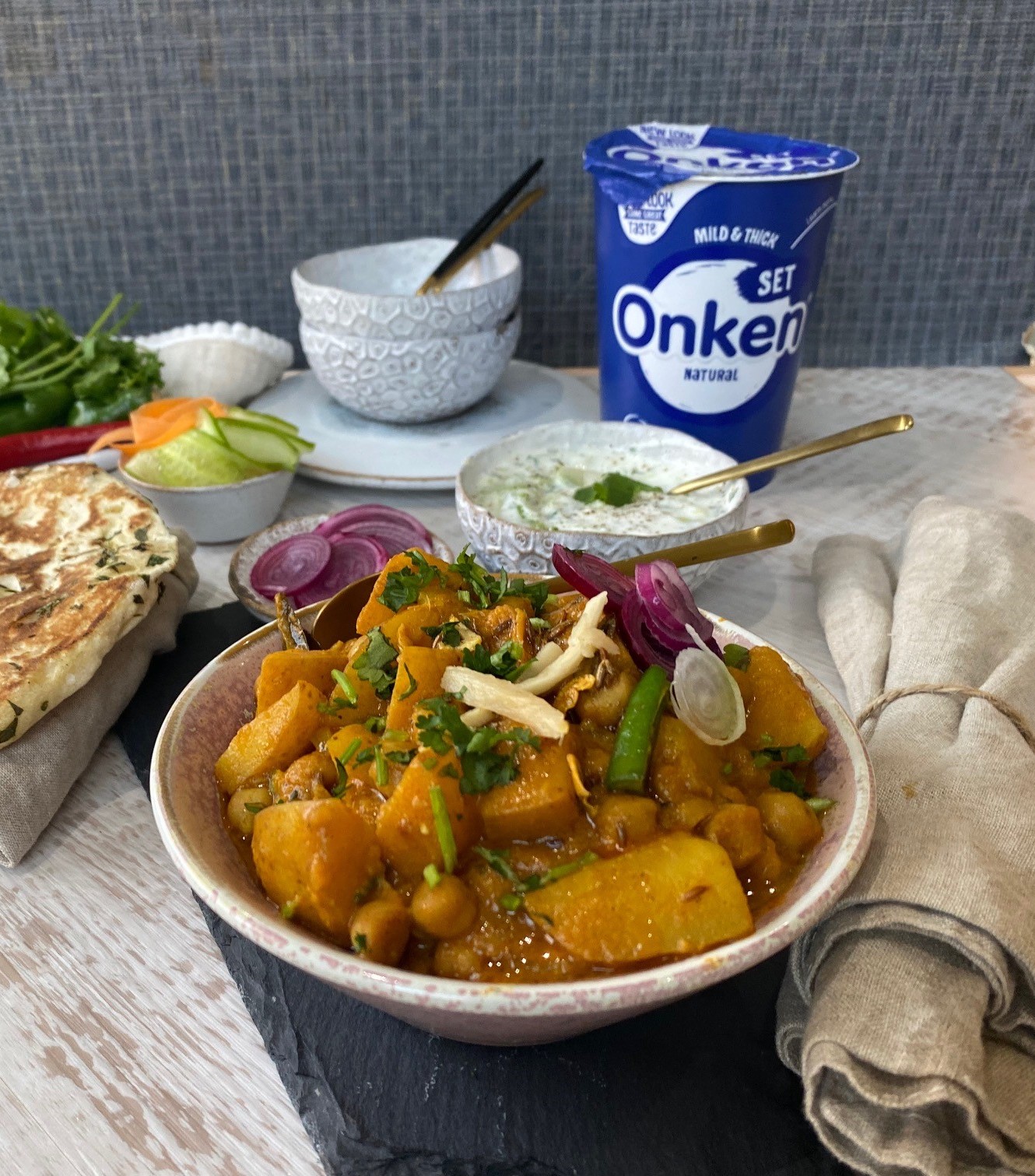 Chickpea & Potato One Pot Curry - Onken Onken